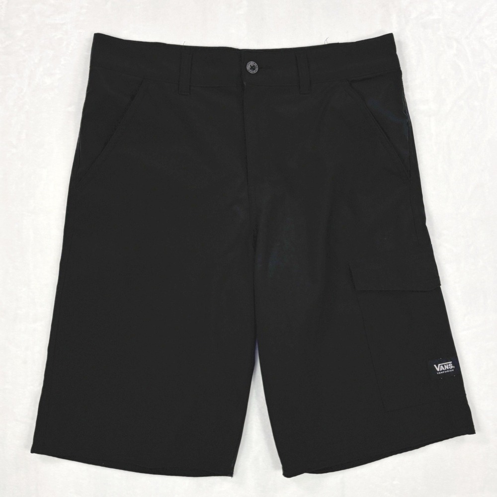 Vans Vanphibian Kids Black Hybrid Cargo Skater Water Shorts Size 20